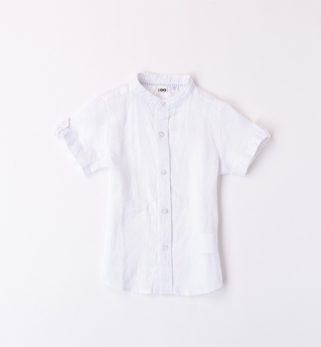 Белая рубашка из 100% льна iDO