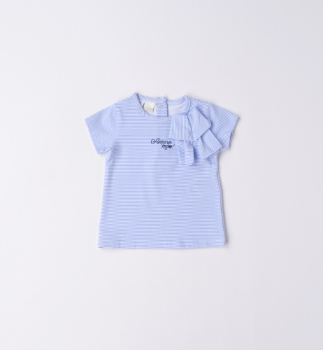 Полосатая футболка iDO с бантом