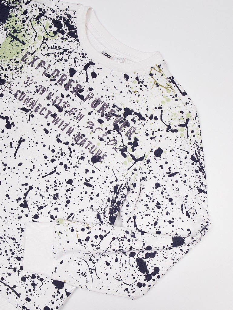 Толстовка iDO с принтом из 100% хлопка