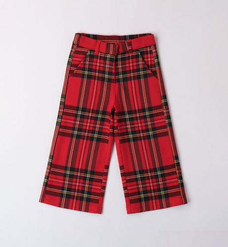 Клетчатые широкие брюки iDO