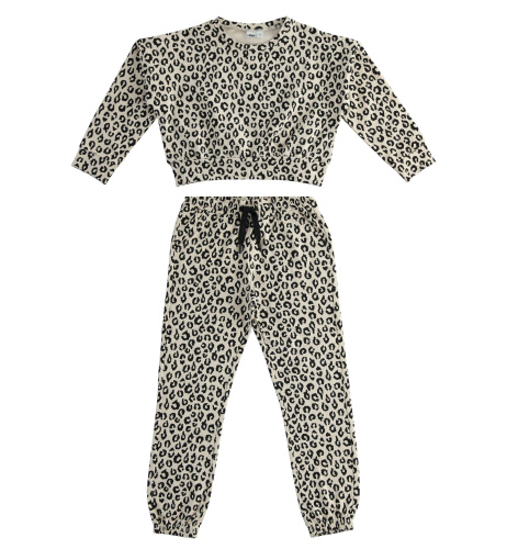 Леопардовый комплект с толстовкой и брюками iDO