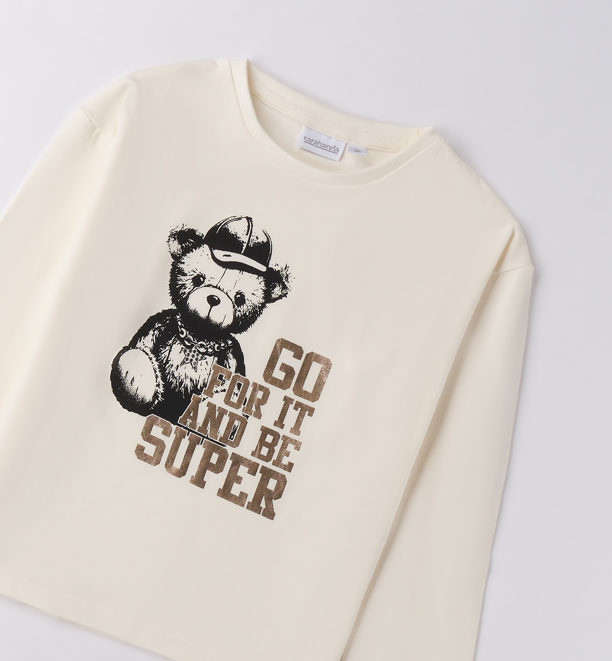 Лонгслив Sarabanda с мишкой для девочек