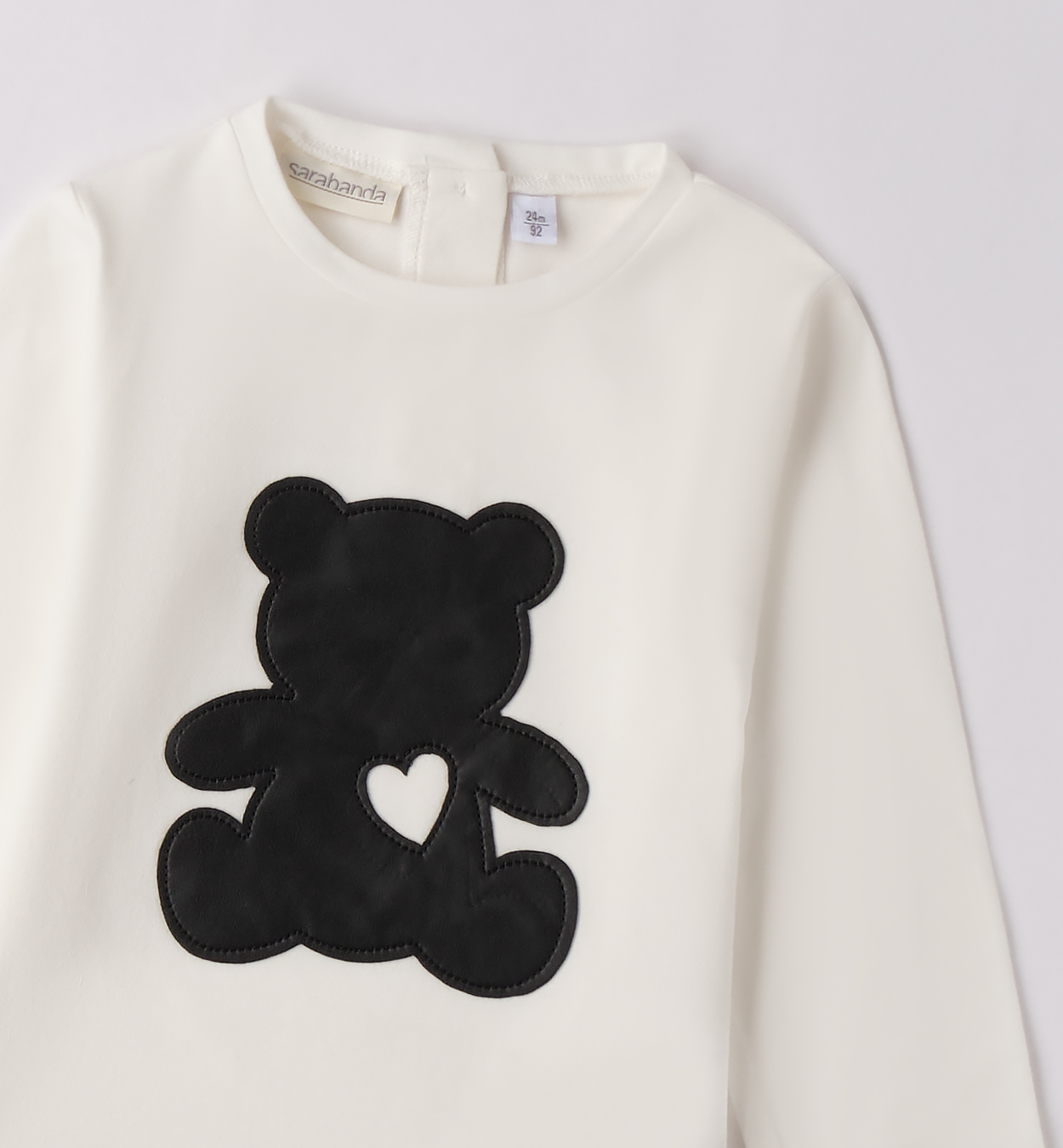 Лонгслив Sarabanda с мишкой для девочек