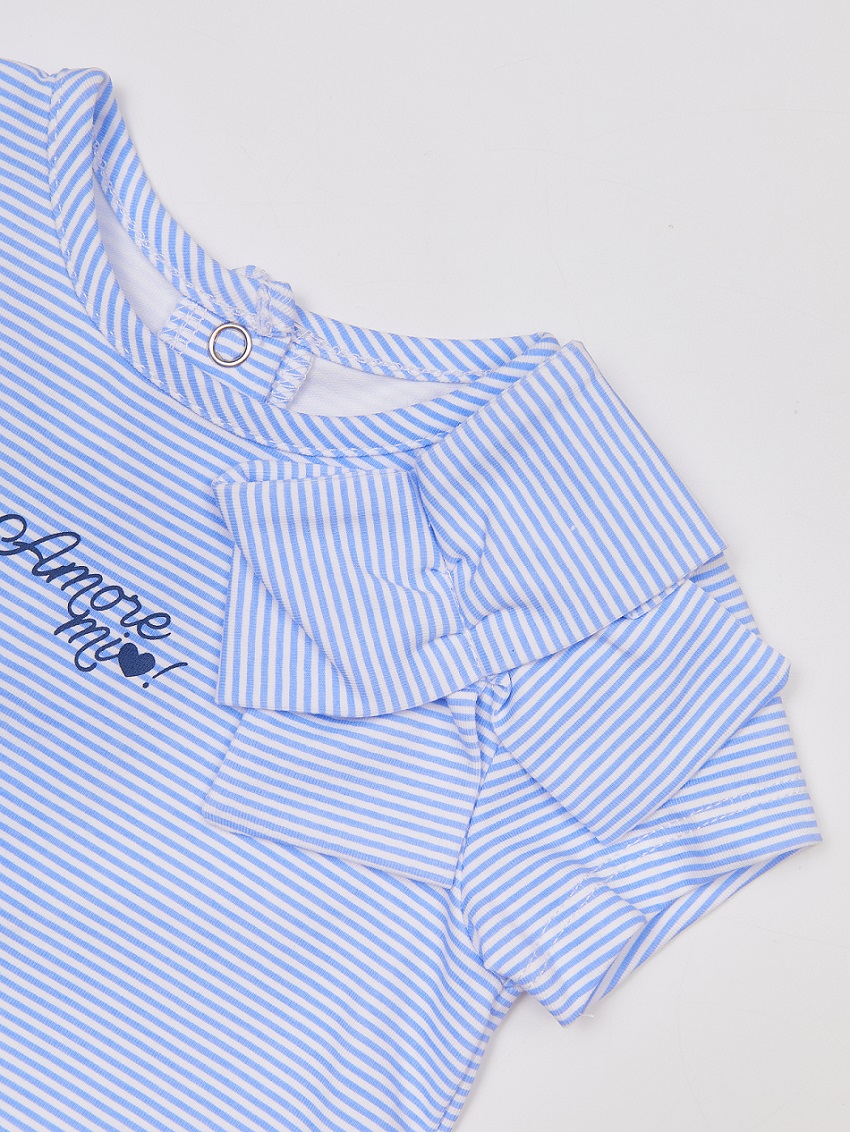 Полосатая футболка iDO с бантом