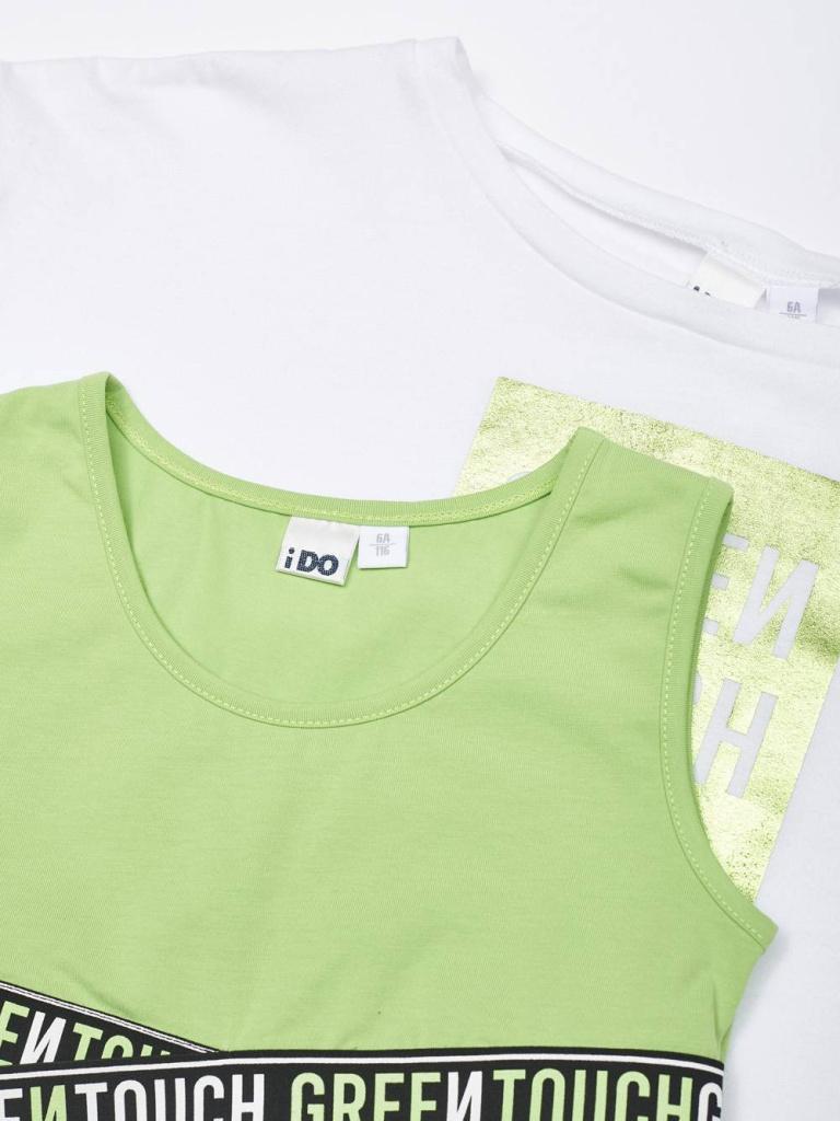 Комплект Green Touch из футболки, топа и леггинсов