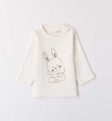 Лонгслив с зайчиком iDO из 100% хлопка