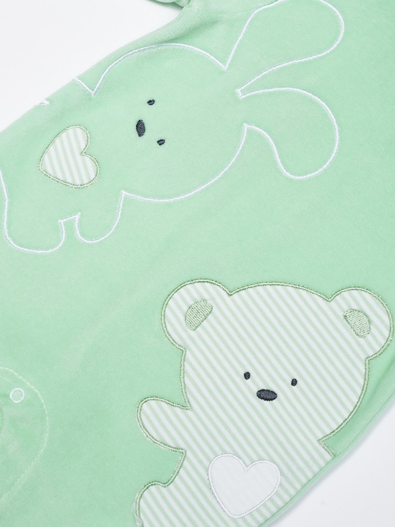 Комбинезон на кнопках с мишкой и зайчиком iDO