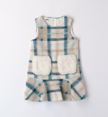 Платье в клетку без рукавов iDO