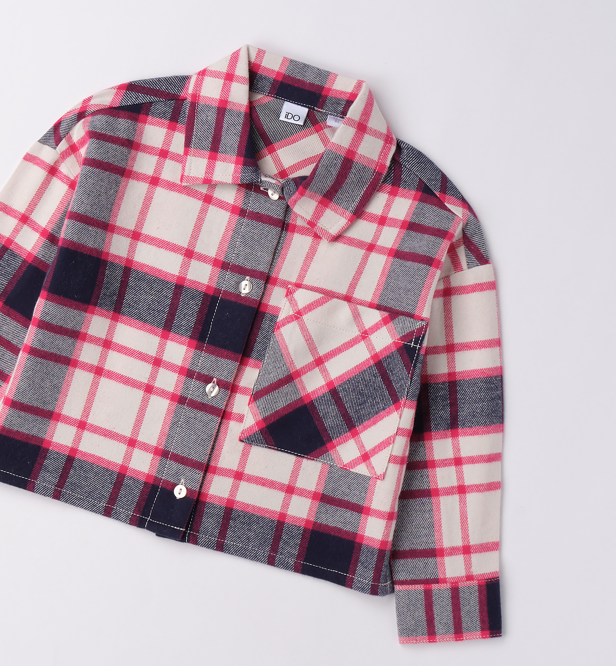 Укороченная рубашка iDO для девочек